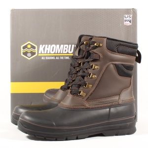 Khombu Kenny Men's Waterproof Duck Boots Brown New